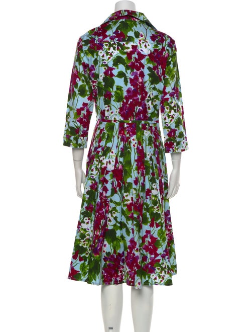 Samantha Sung Floral Print Midi Length Dress