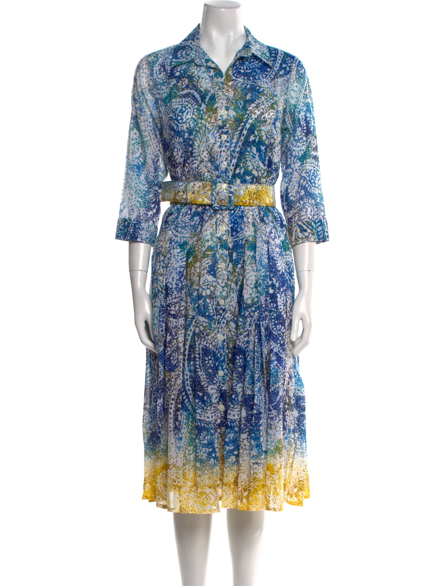 Samantha Sung Paisley Print Midi Length Dress