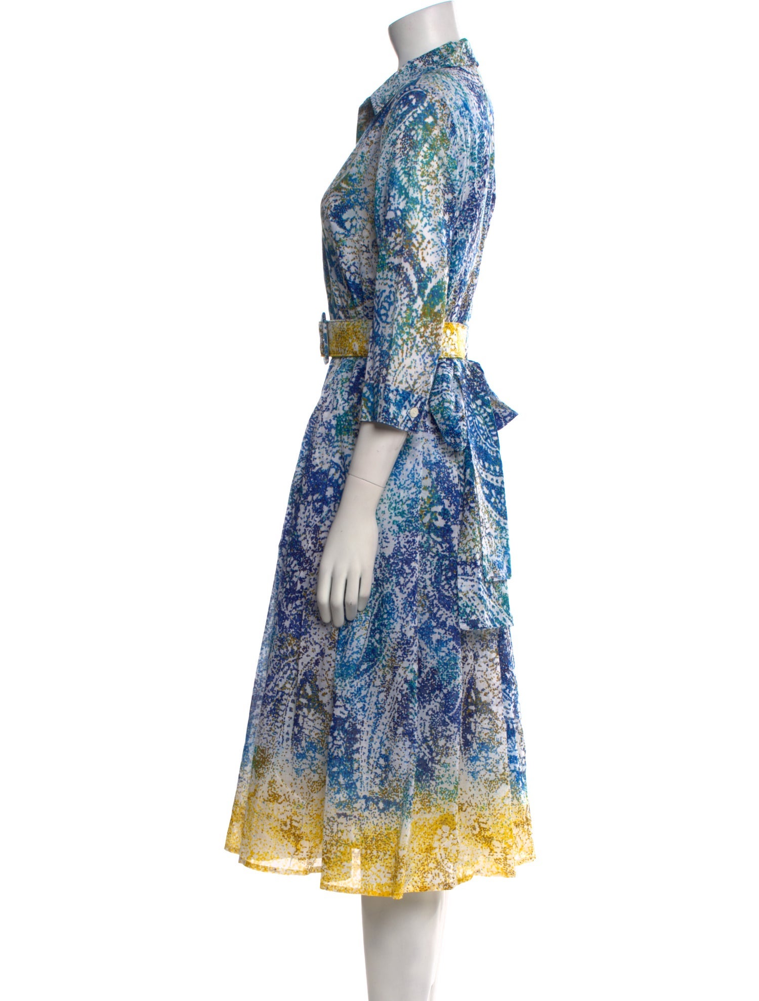 Samantha Sung Paisley Print Midi Length Dress