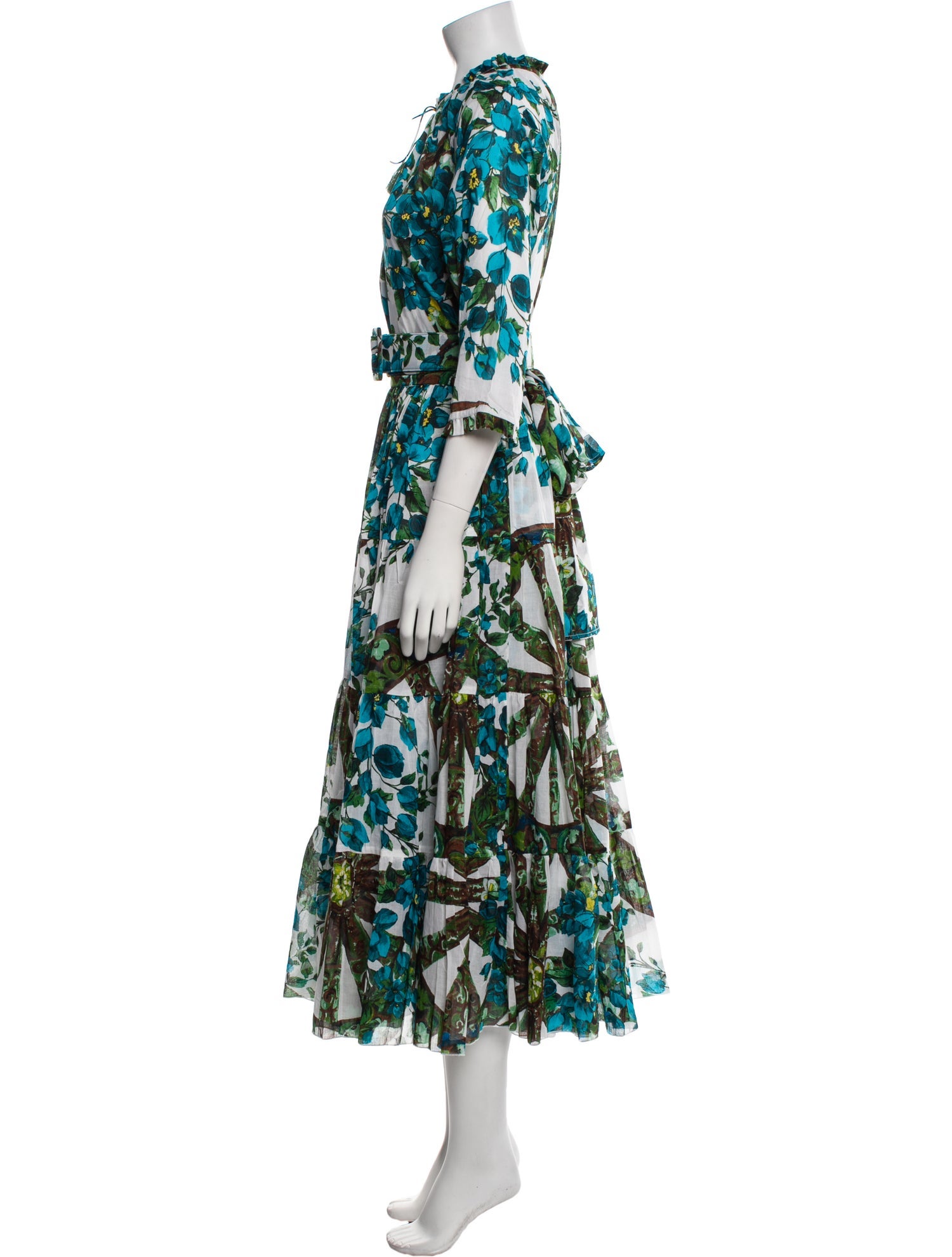 Samantha Sung Floral Print Long Dress
