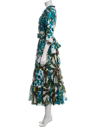 Samantha Sung Floral Print Long Dress