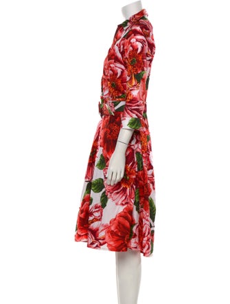 Samantha Sung Floral Print Midi Length Dress