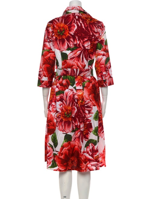 Samantha Sung Floral Print Midi Length Dress