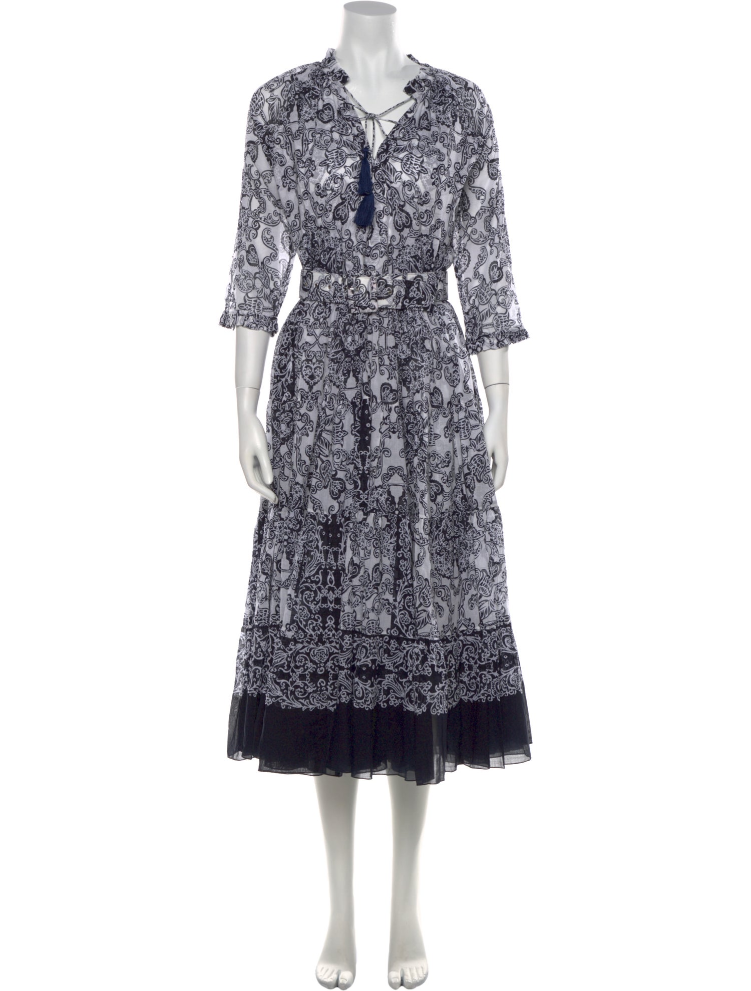 Samantha Sung Floral Print Long Dress