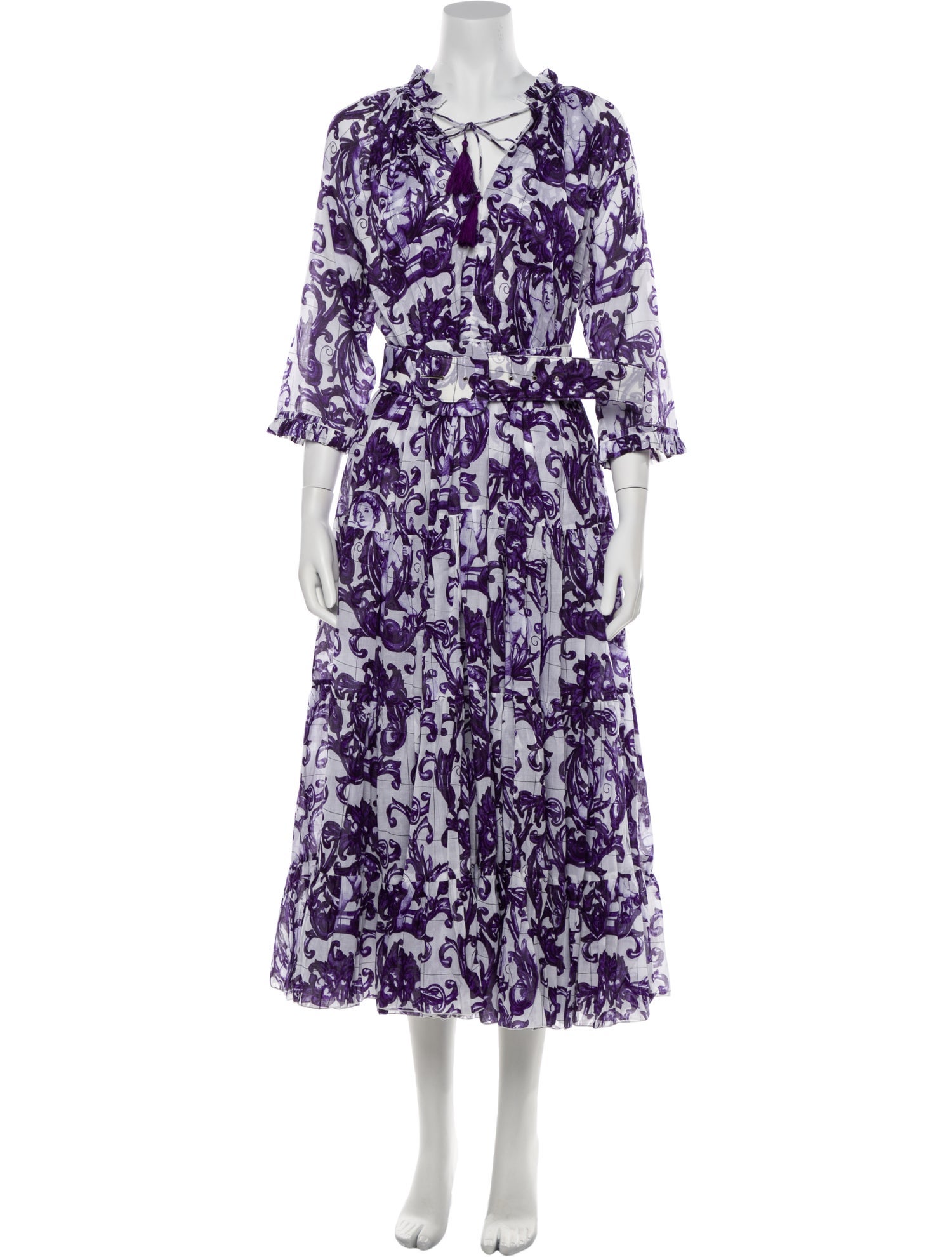 Samantha Sung Floral Print Long Dress