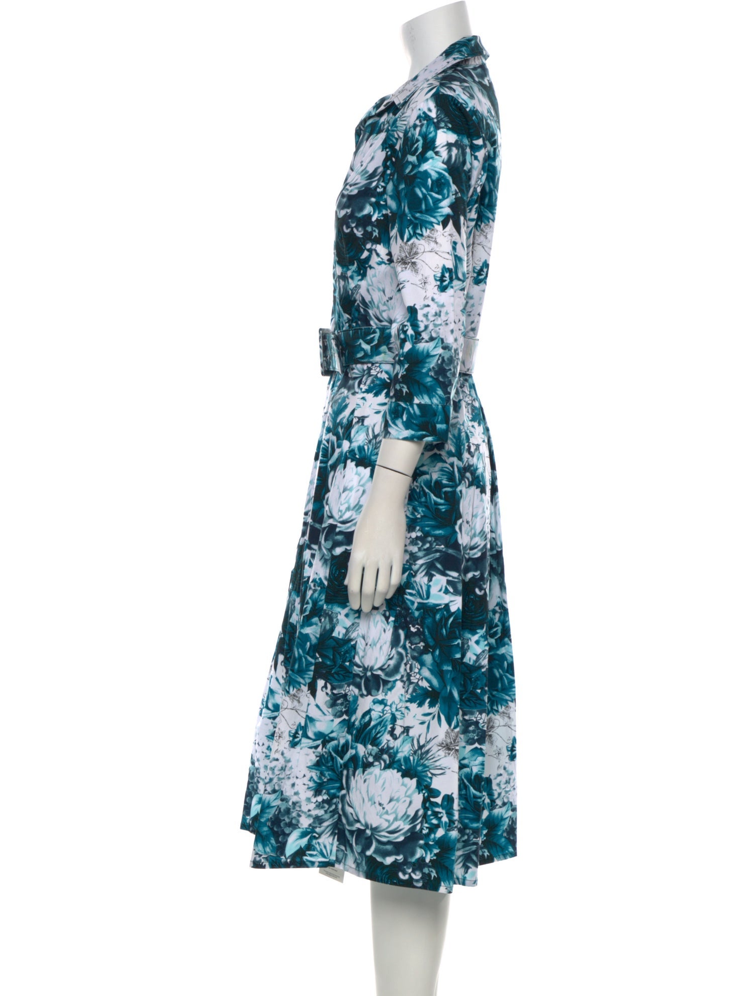 Samantha Sung Floral Print Midi Length Dress