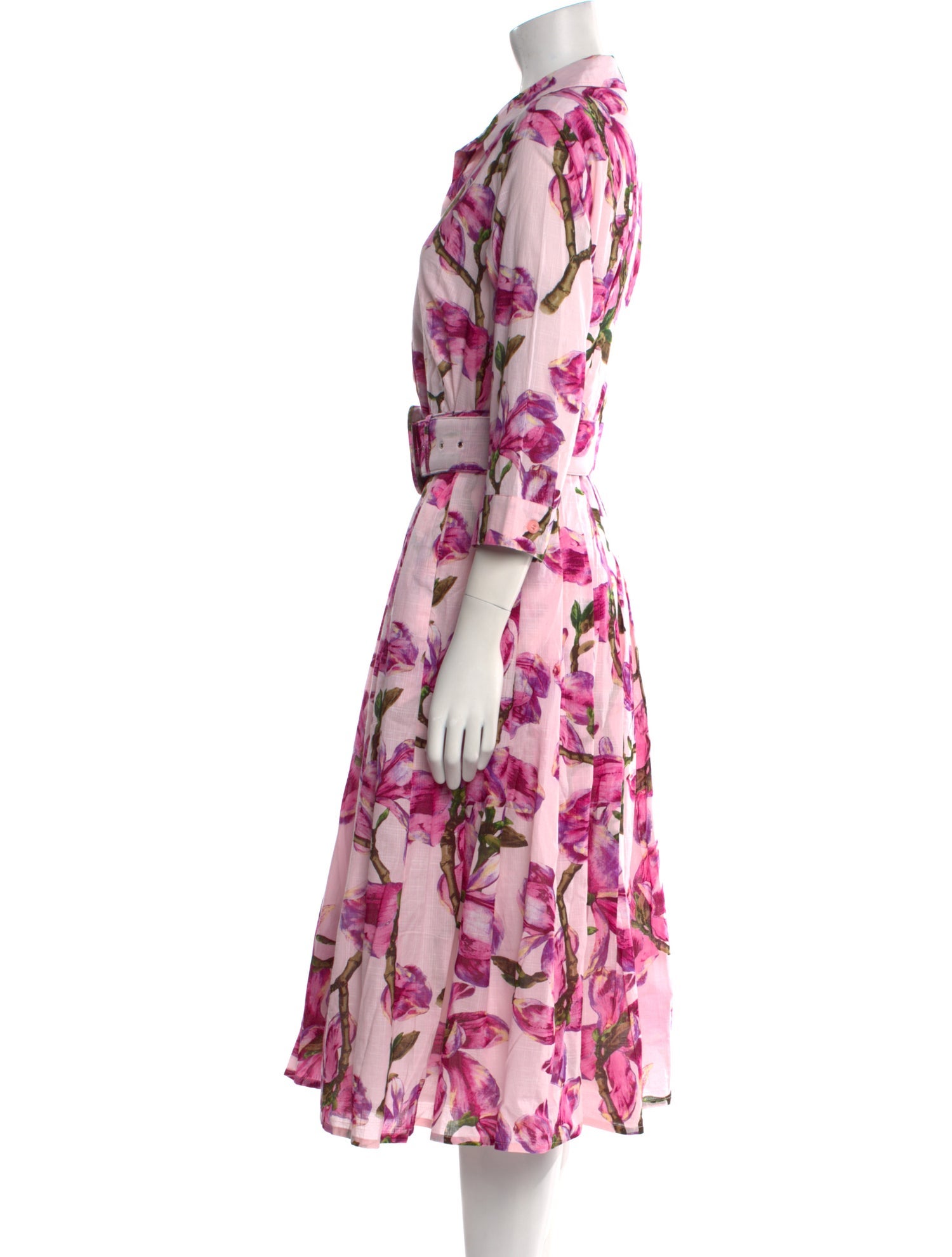 Samantha Sung Floral Print Midi Length Dress