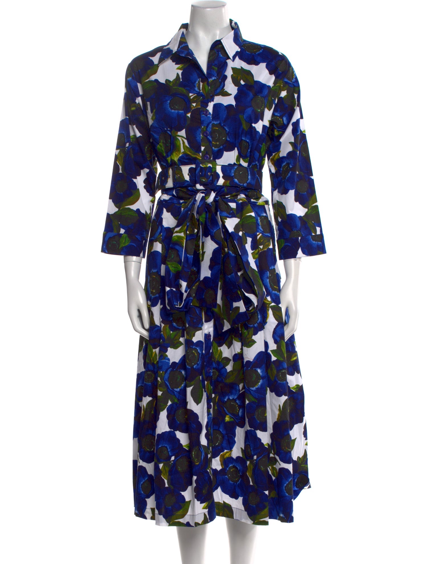 Samantha Sung Floral Print Midi Length Dress