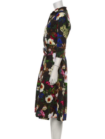 Samantha Sung Floral Print Midi Length Dress