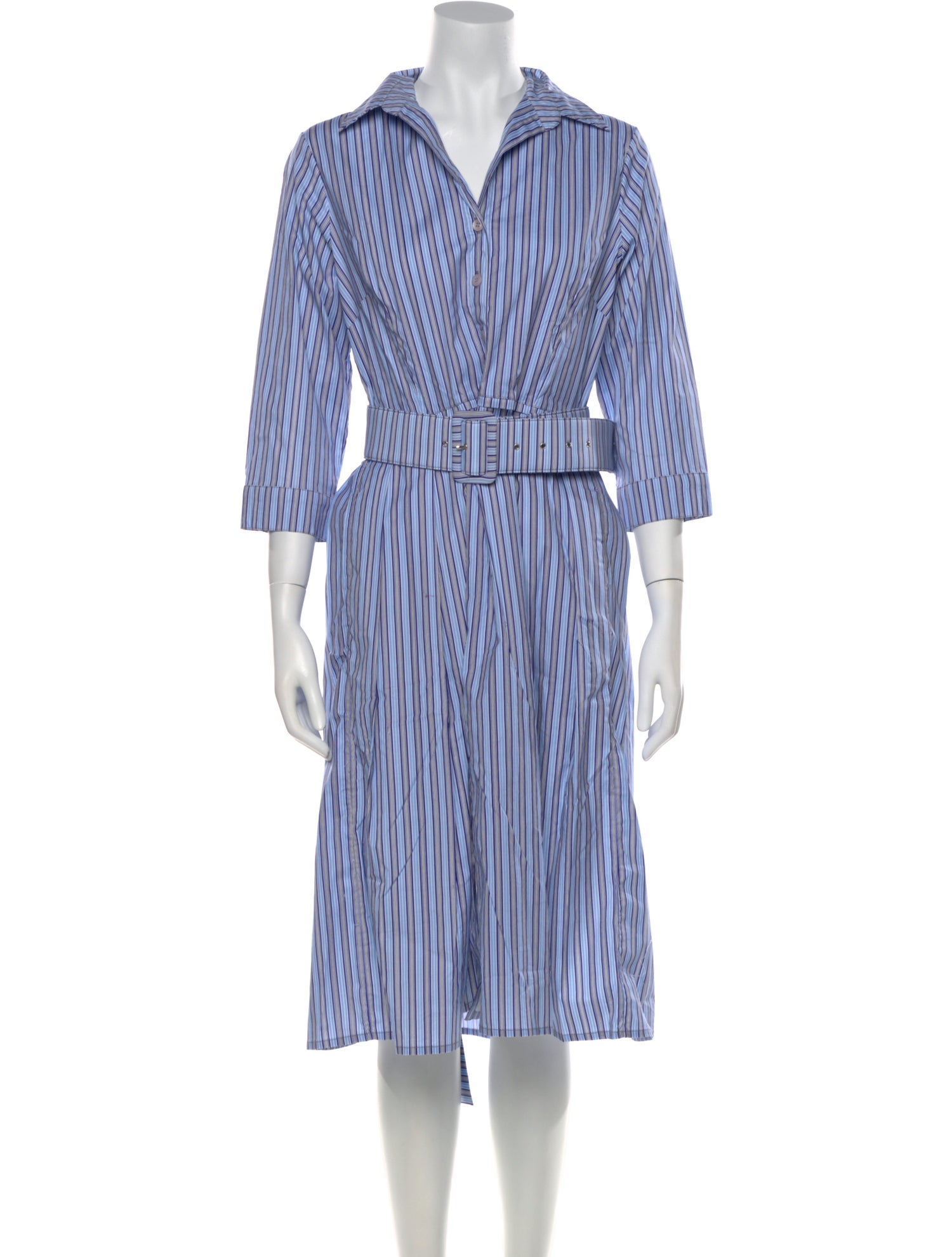 Samantha Sung Striped Midi Length Dress