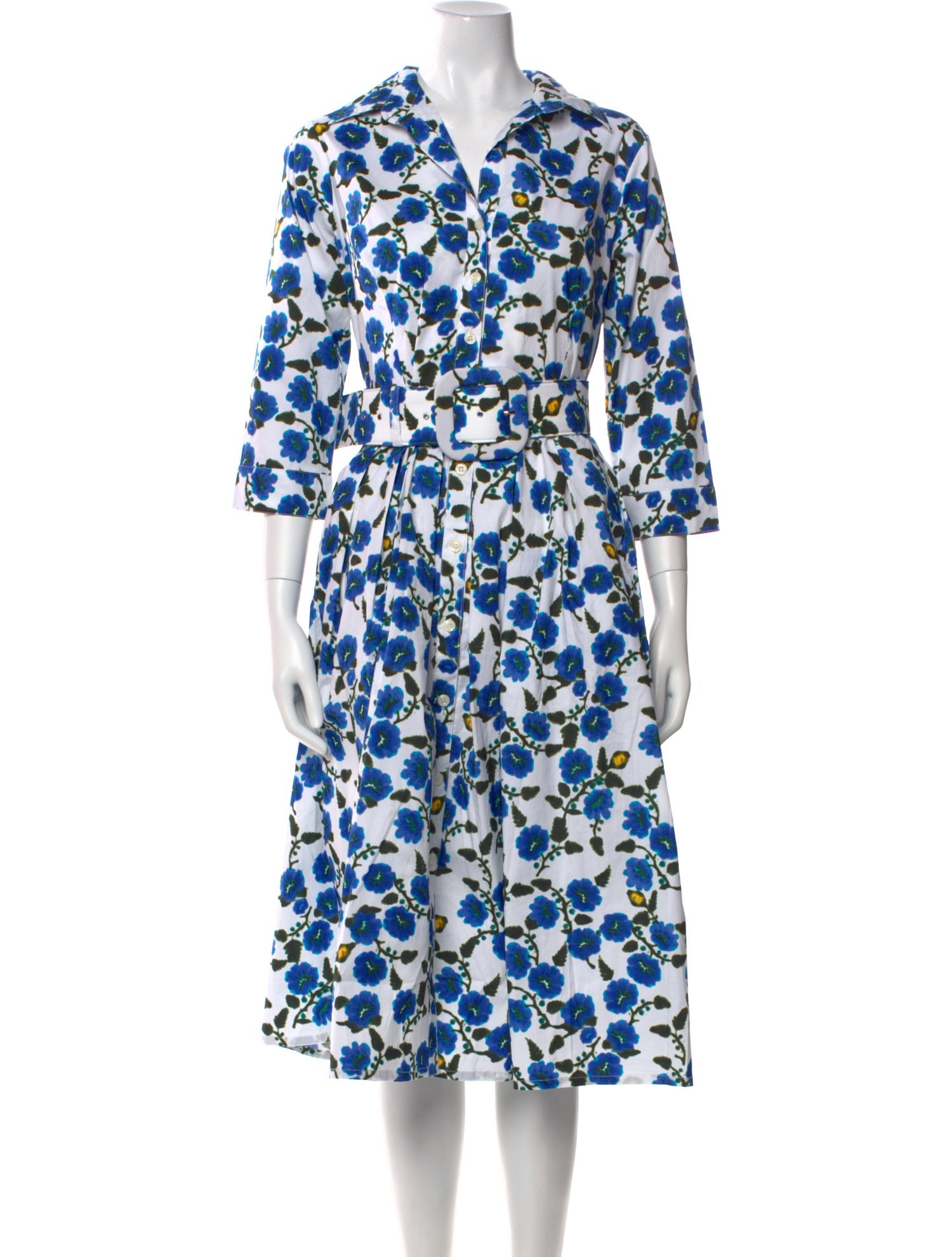 Samantha Sung Floral Print Midi Length Dress w/ Tags