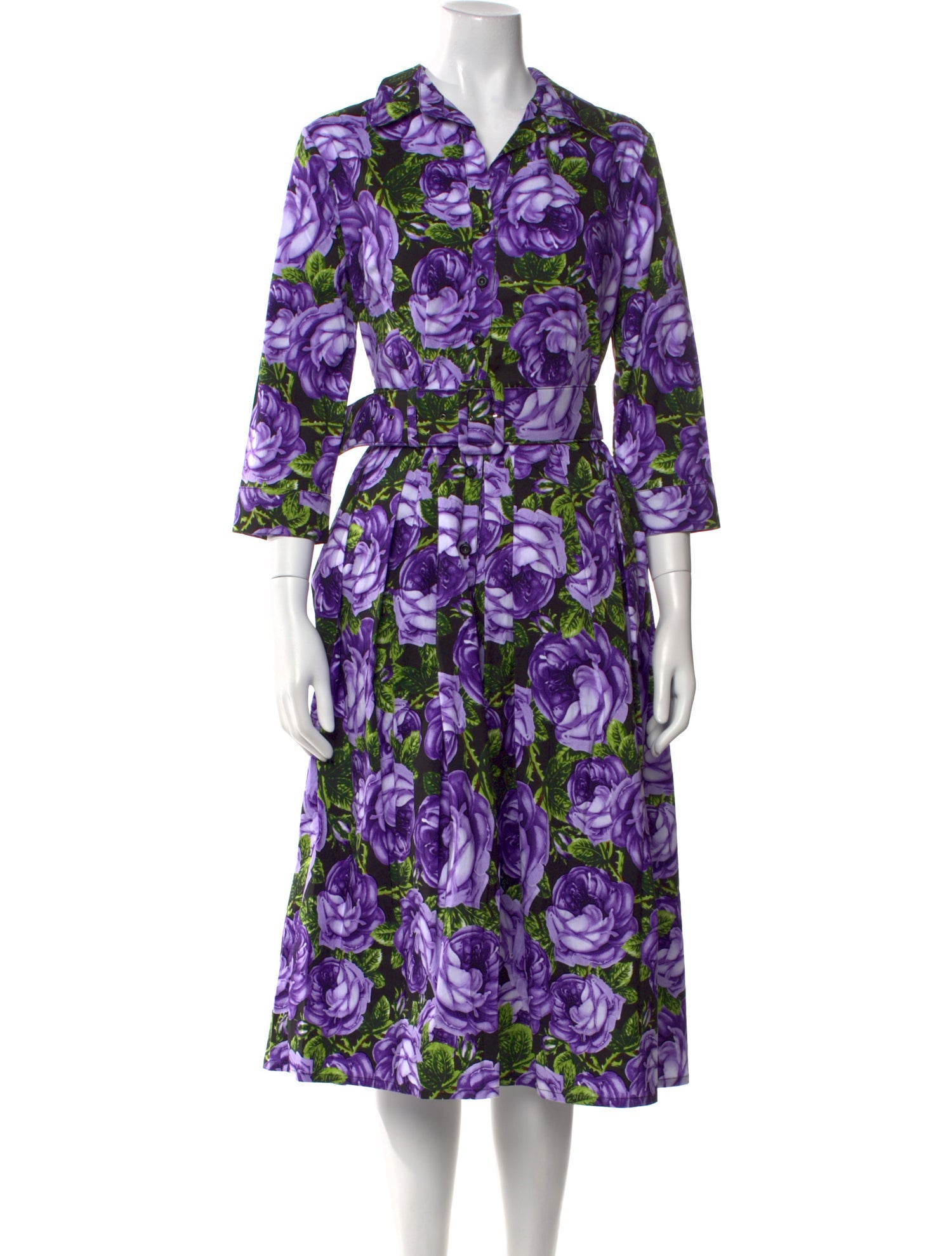 Samantha Sung Printed Midi Length Dress w/ Tags