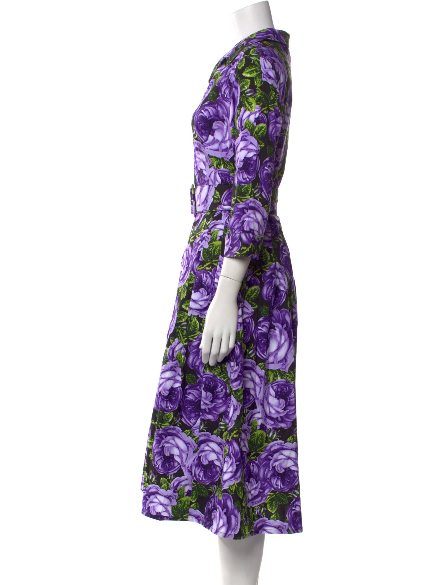 Samantha Sung Printed Midi Length Dress w/ Tags