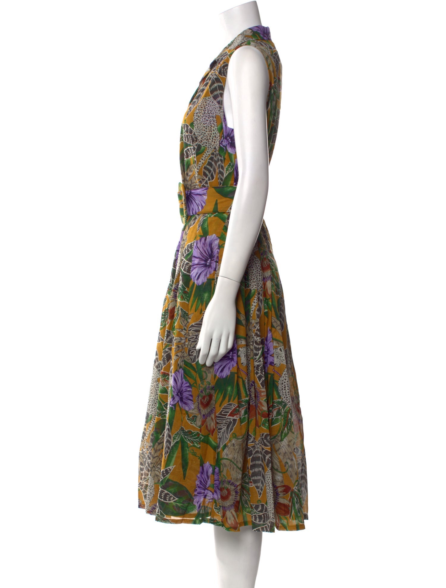 Samantha Sung Printed Midi Length Dress w/ Tags