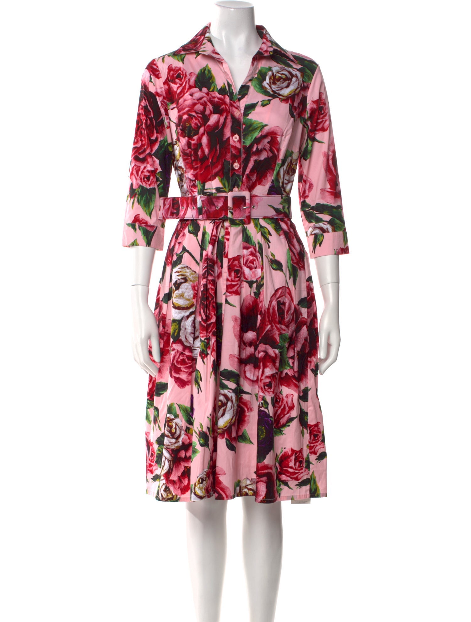 Samantha Sung Floral Print Midi Length Dress w/ Tags