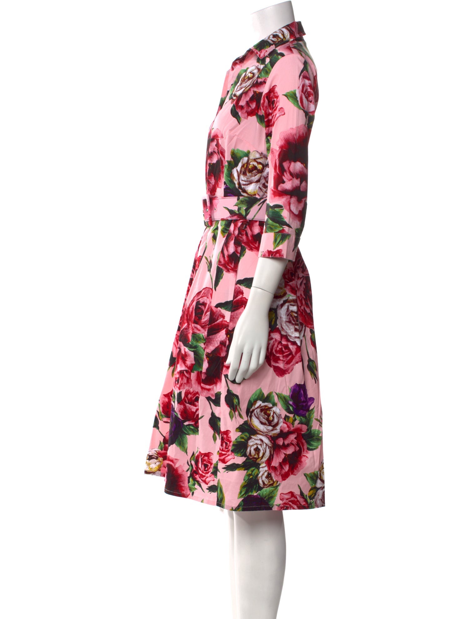 Samantha Sung Floral Print Midi Length Dress w/ Tags