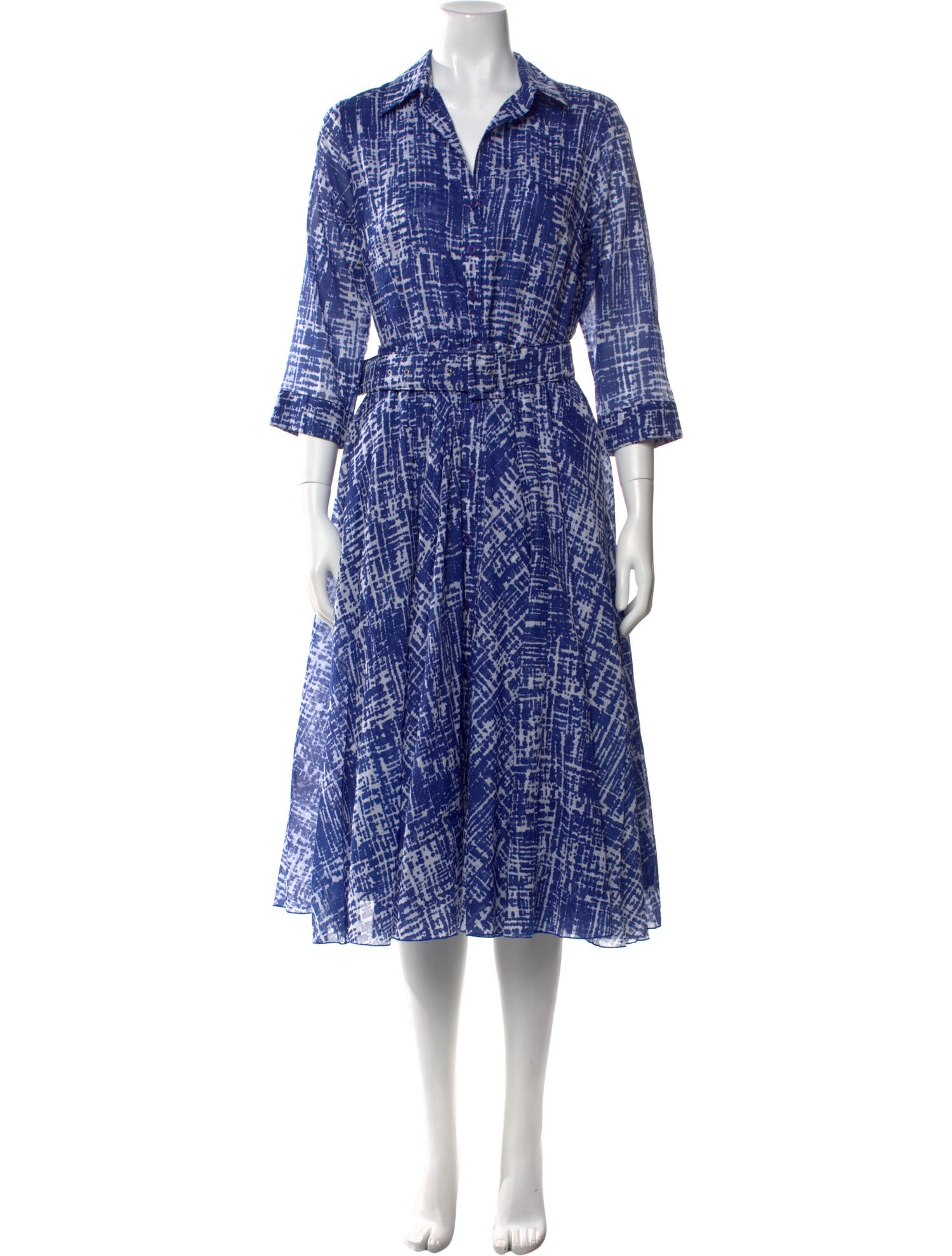 Samantha Sung Printed Midi Length Dress w/ Tags