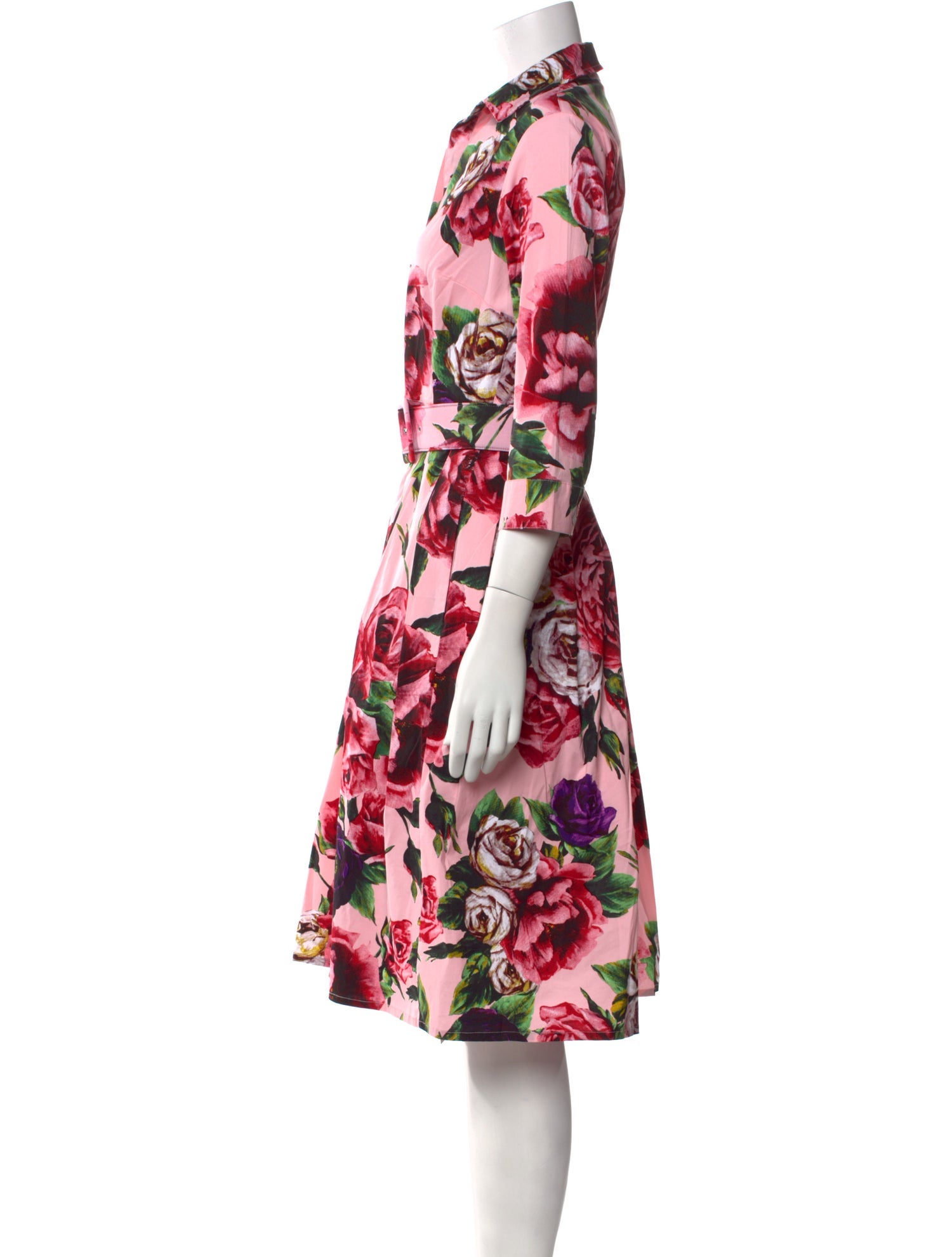 Samantha Sung Floral Print Midi Length Dress w/ Tags
