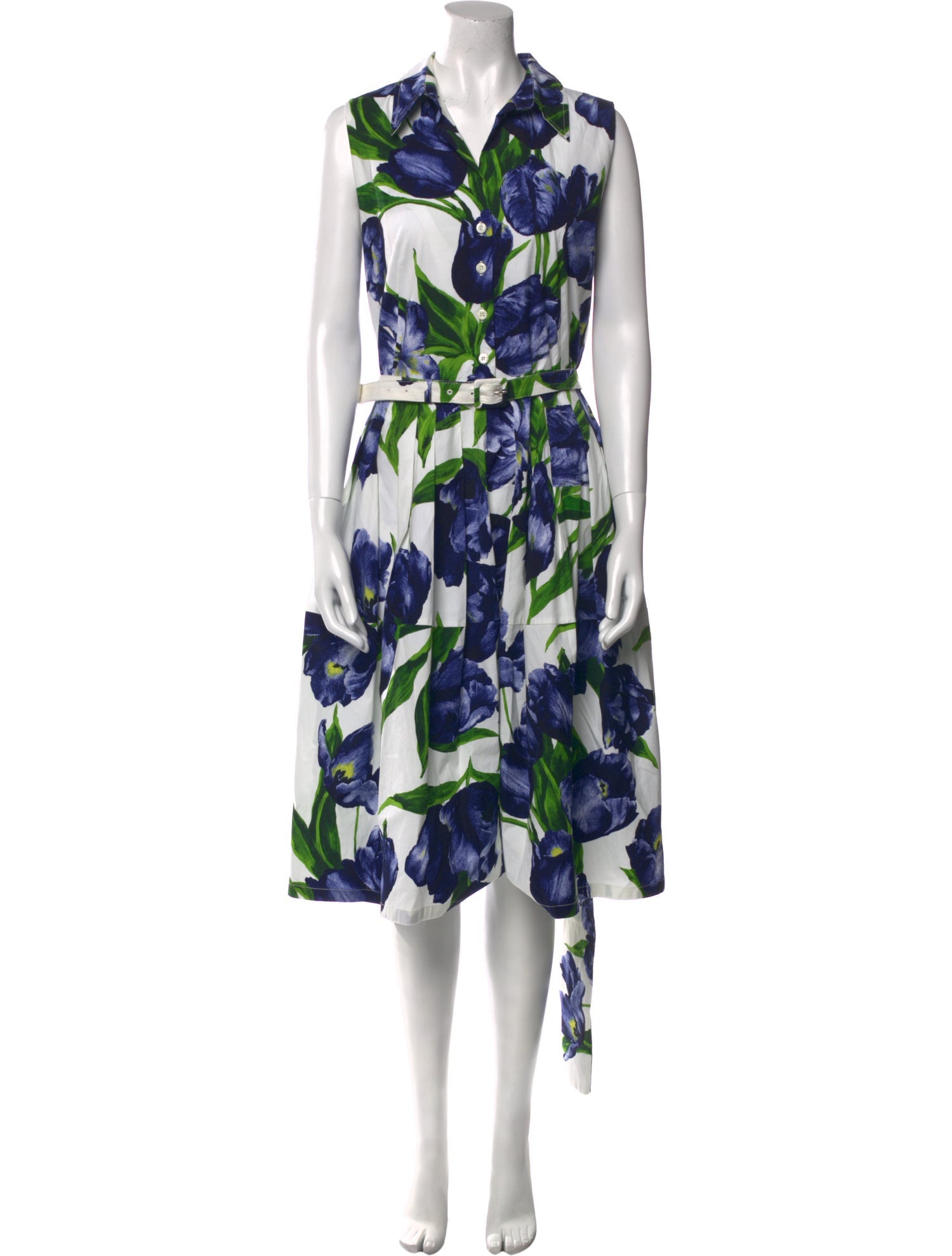 Samantha Sung Floral Print Midi Length Dress