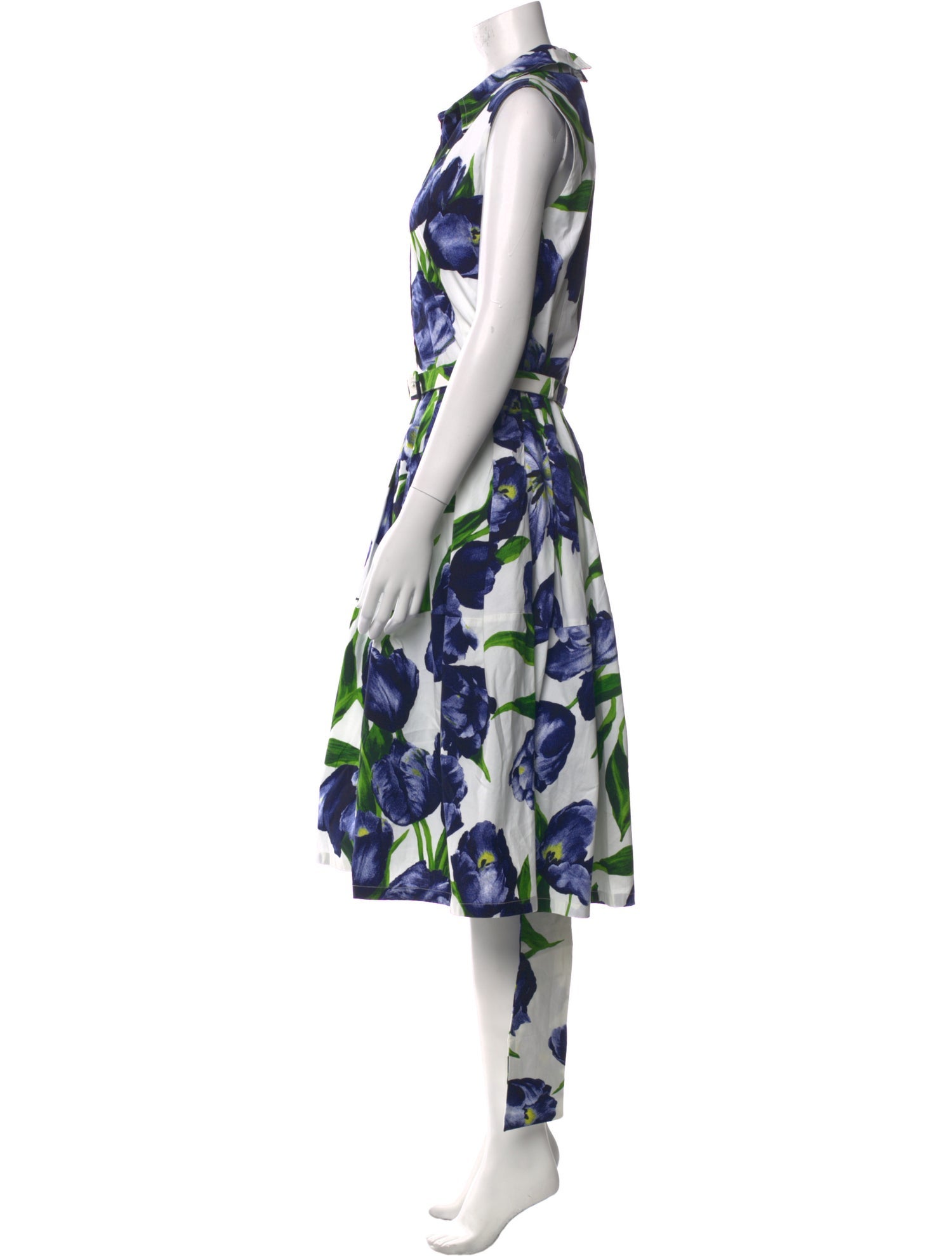 Samantha Sung Floral Print Midi Length Dress