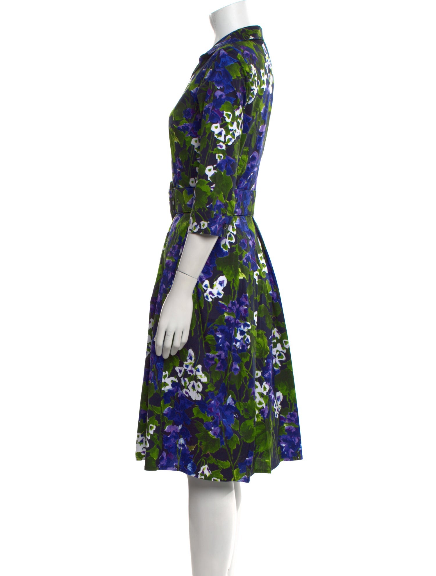 Samantha Sung Floral Print Midi Length Dress w/ Tags