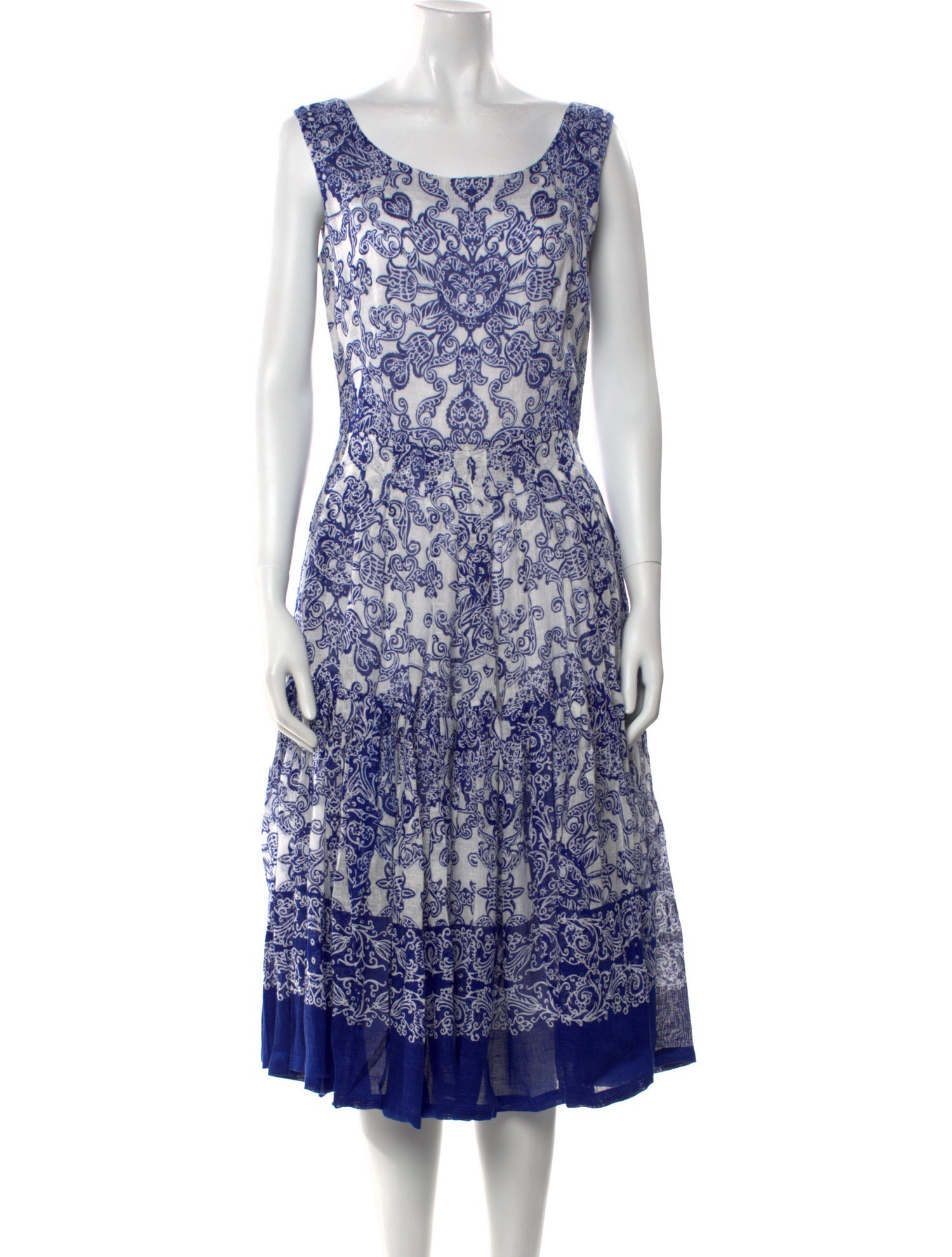 Samantha Sung Floral Print Midi Length Dress w/ Tags