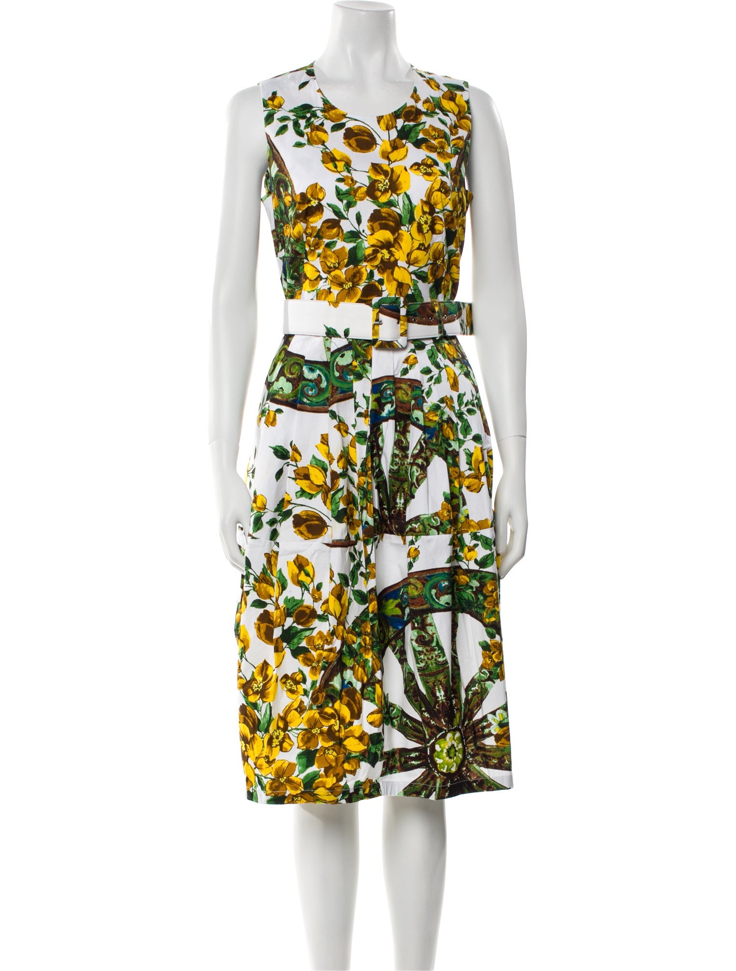 Samantha Sung Floral Print Midi Length Dress w/ Tags
