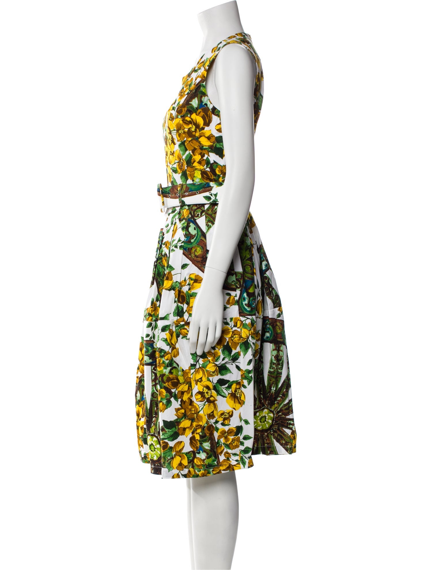 Samantha Sung Floral Print Midi Length Dress w/ Tags