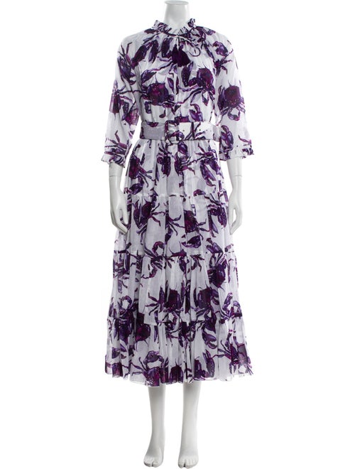 Samantha Sung Floral Print Long Dress