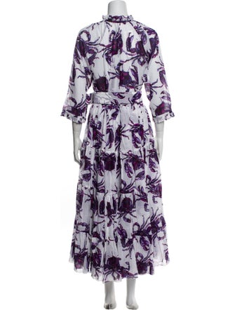 Samantha Sung Floral Print Long Dress