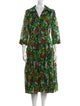 Samantha Sung Printed Knee-Length Dress