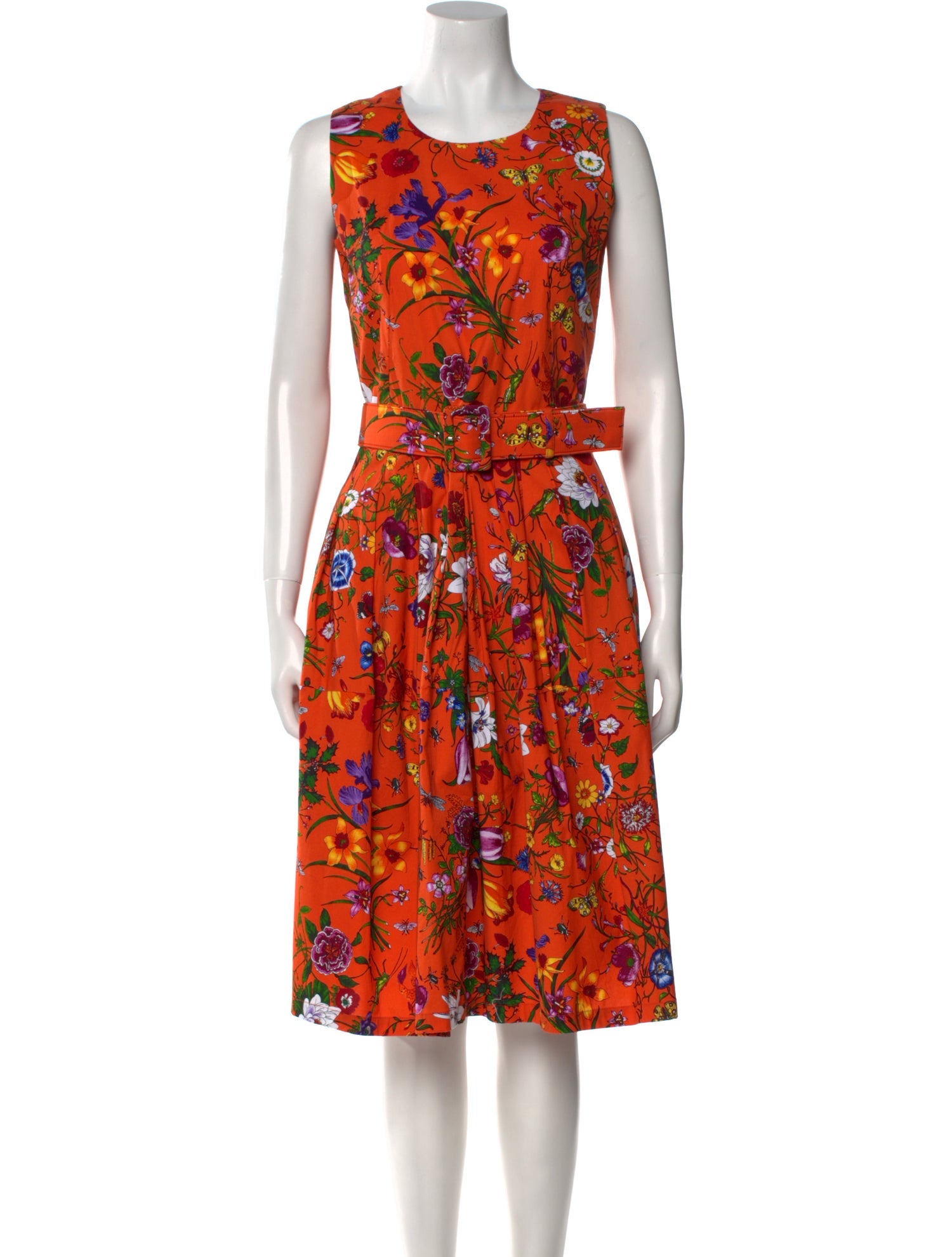 Samantha Sung Floral Print Midi Length Dress