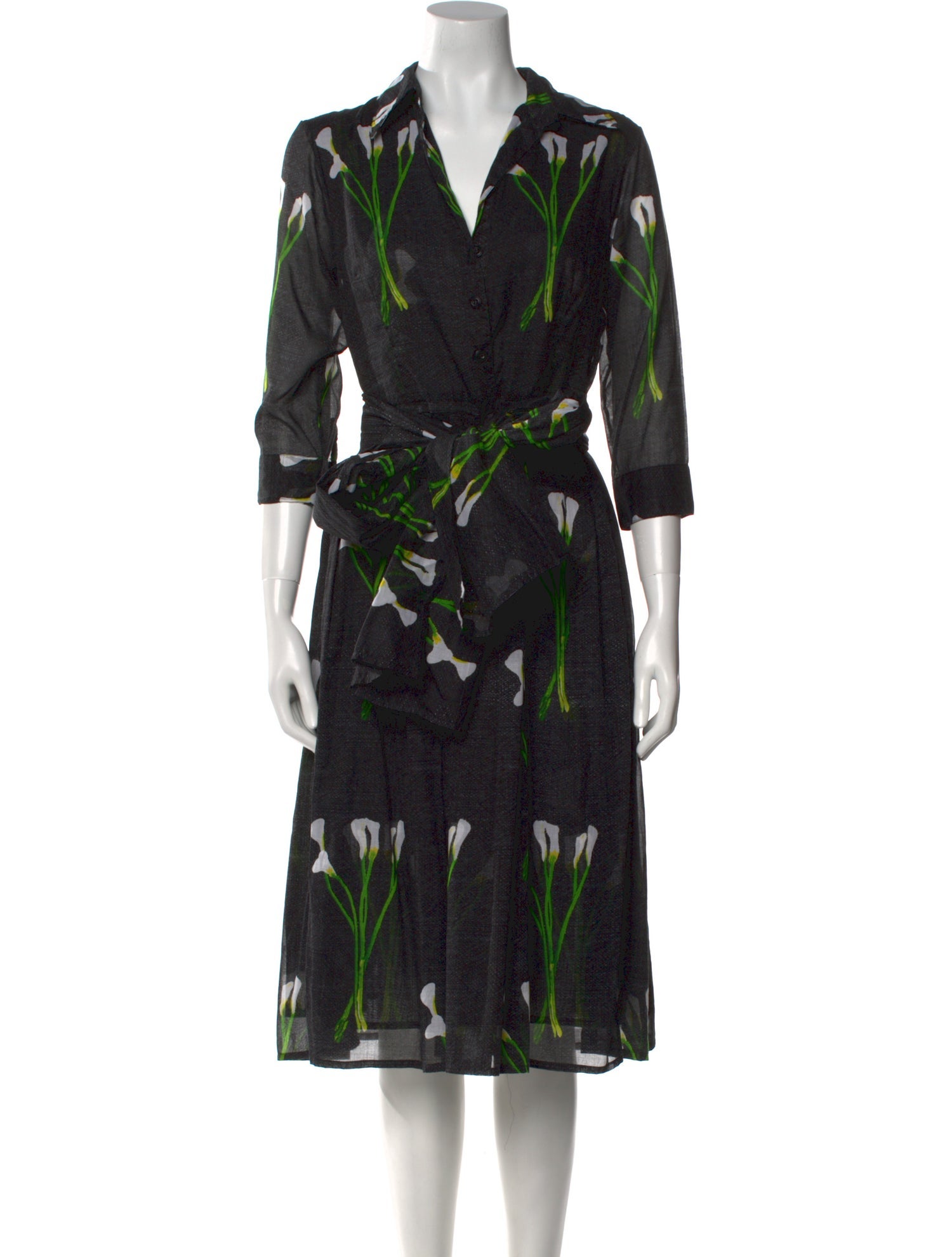 Samantha Sung Printed Midi Length Dress