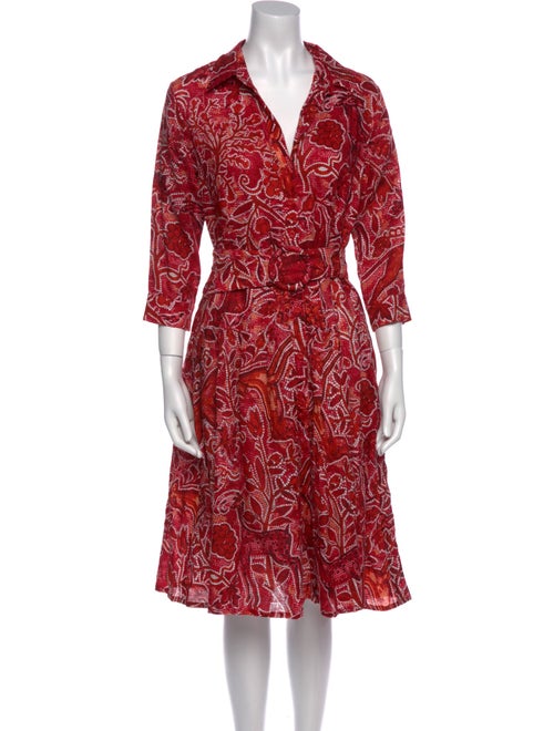 Samantha Sung Linen Midi Length Dress