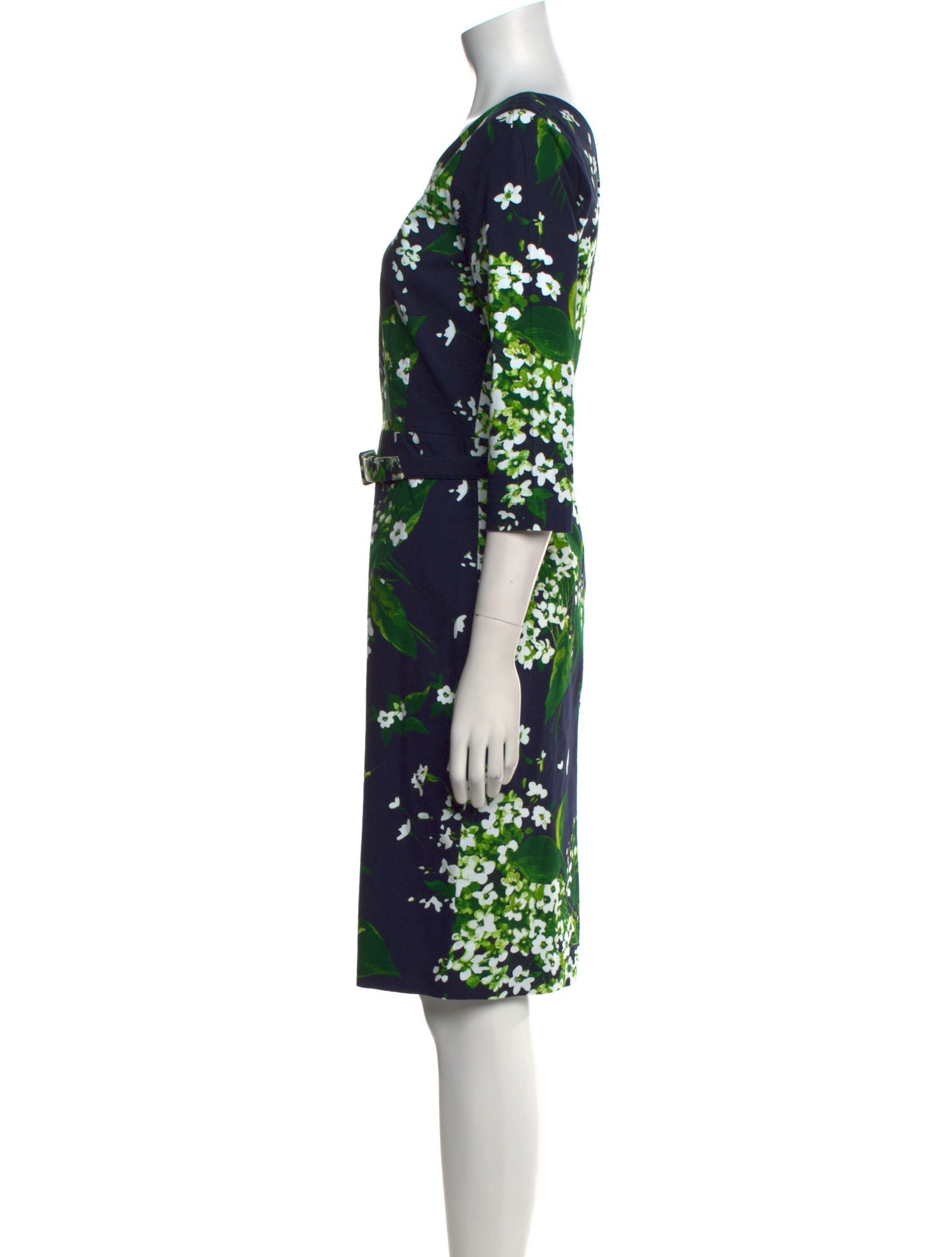 Samantha Sung Floral Print Knee-Length Dress
