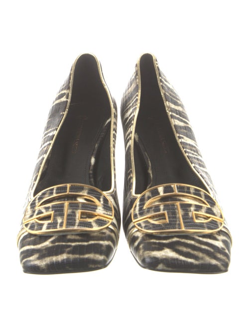 Samantha Sung Embossed Leather Printed Pumps