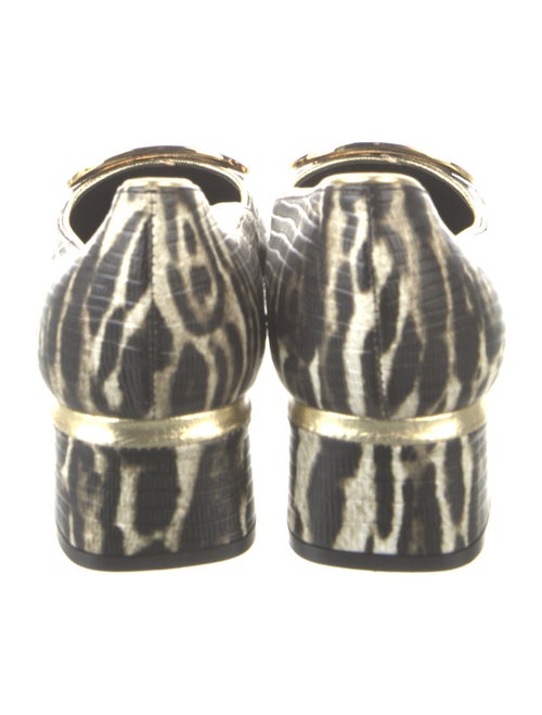 Samantha Sung Embossed Leather Printed Pumps