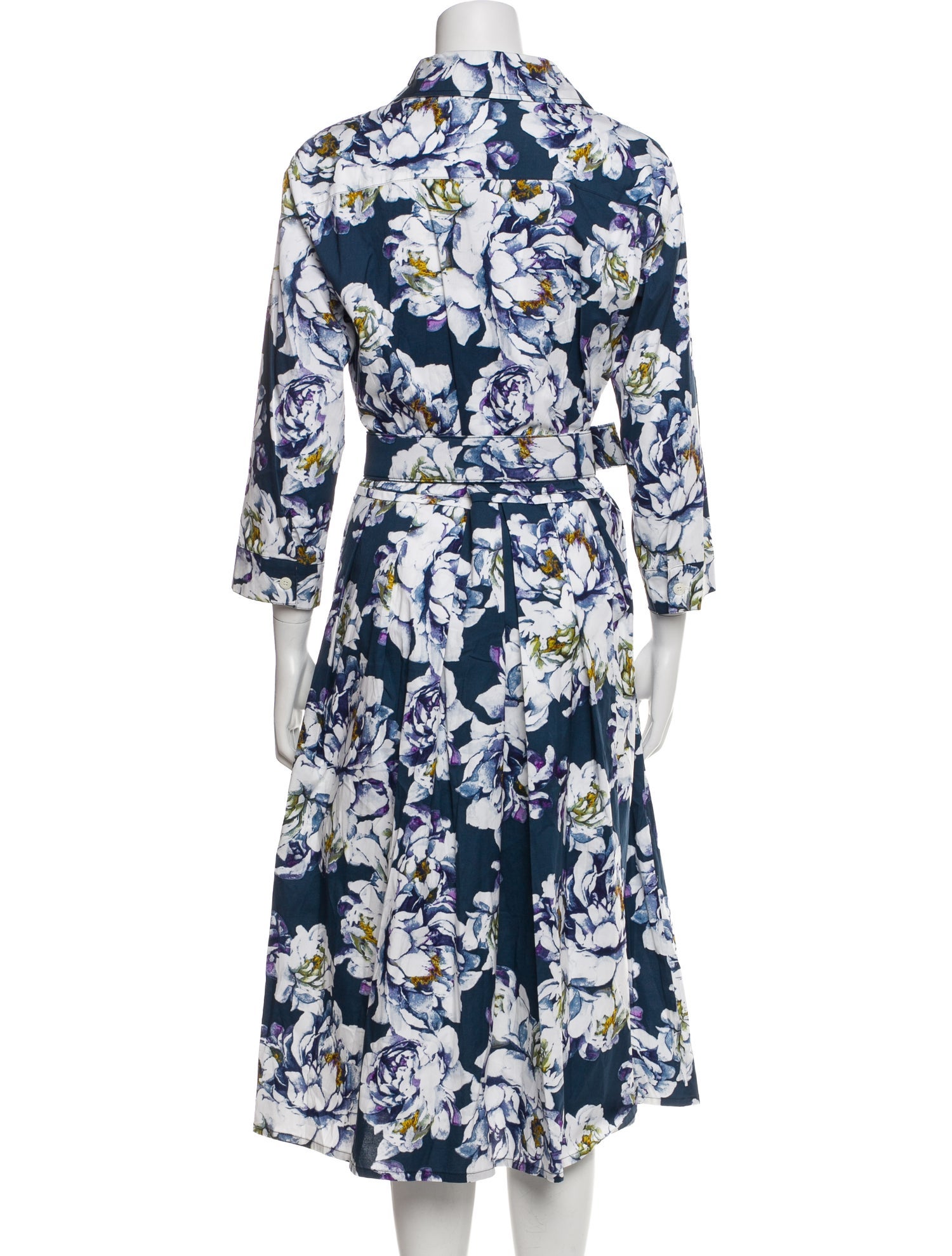 Samantha Sung Floral Print Midi Length Dress w/ Tags