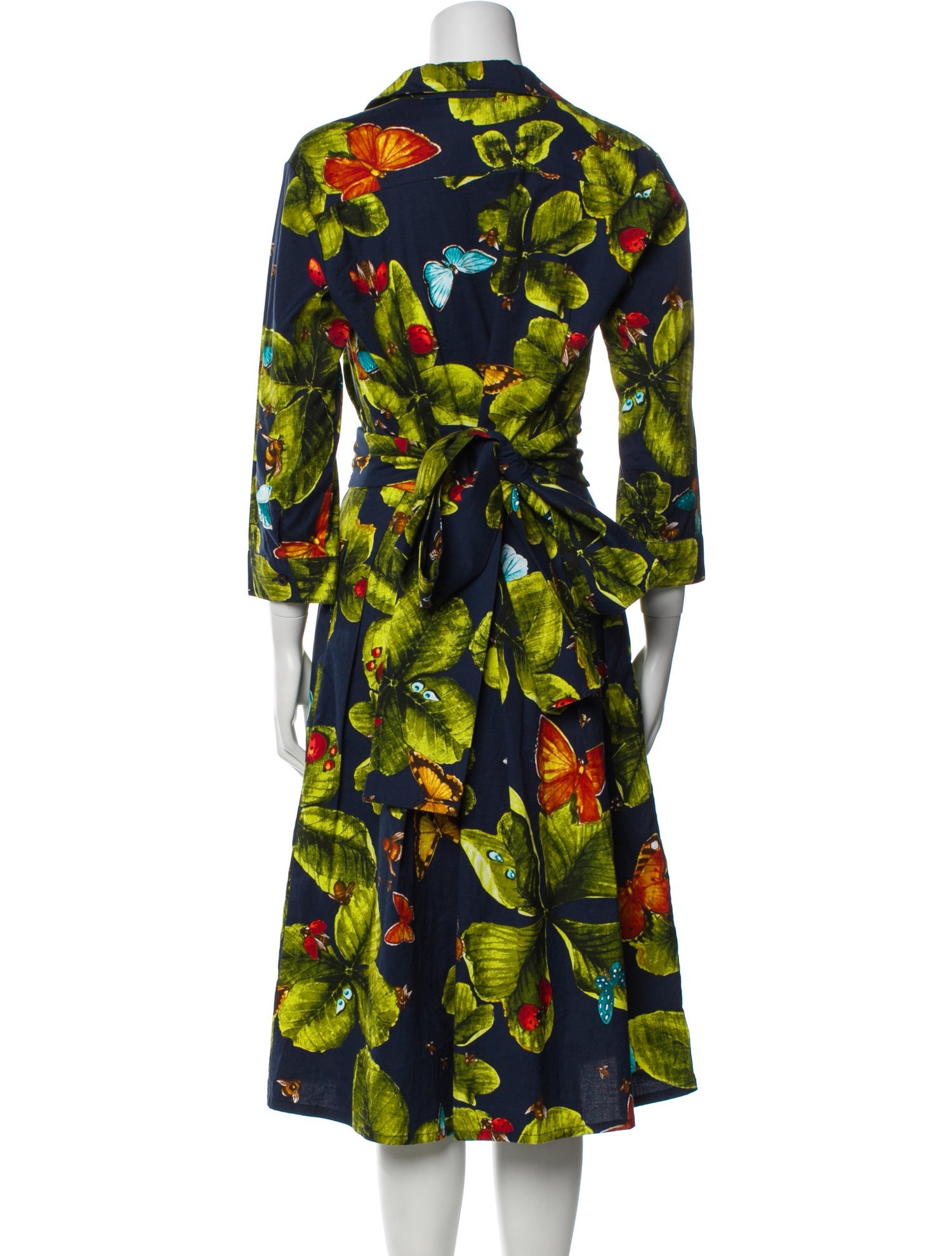 Samantha Sung Floral Print Midi Length Dress