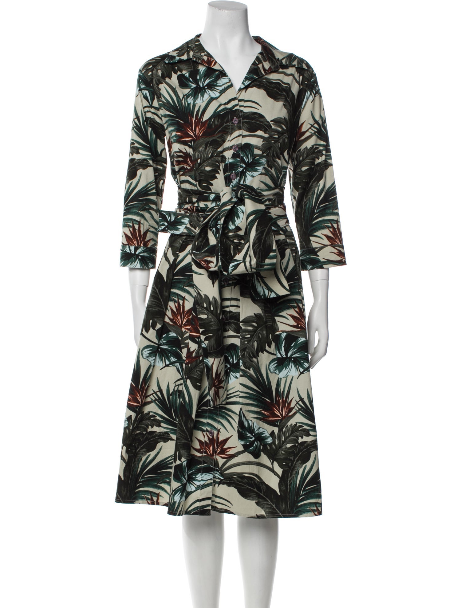 Samantha Sung Printed Midi Length Dress