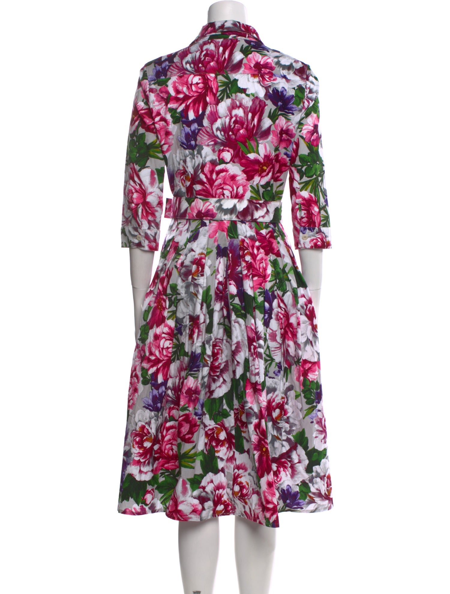 Samantha Sung Floral Print Midi Length Dress