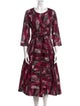 Samantha Sung Printed Midi Length Dress