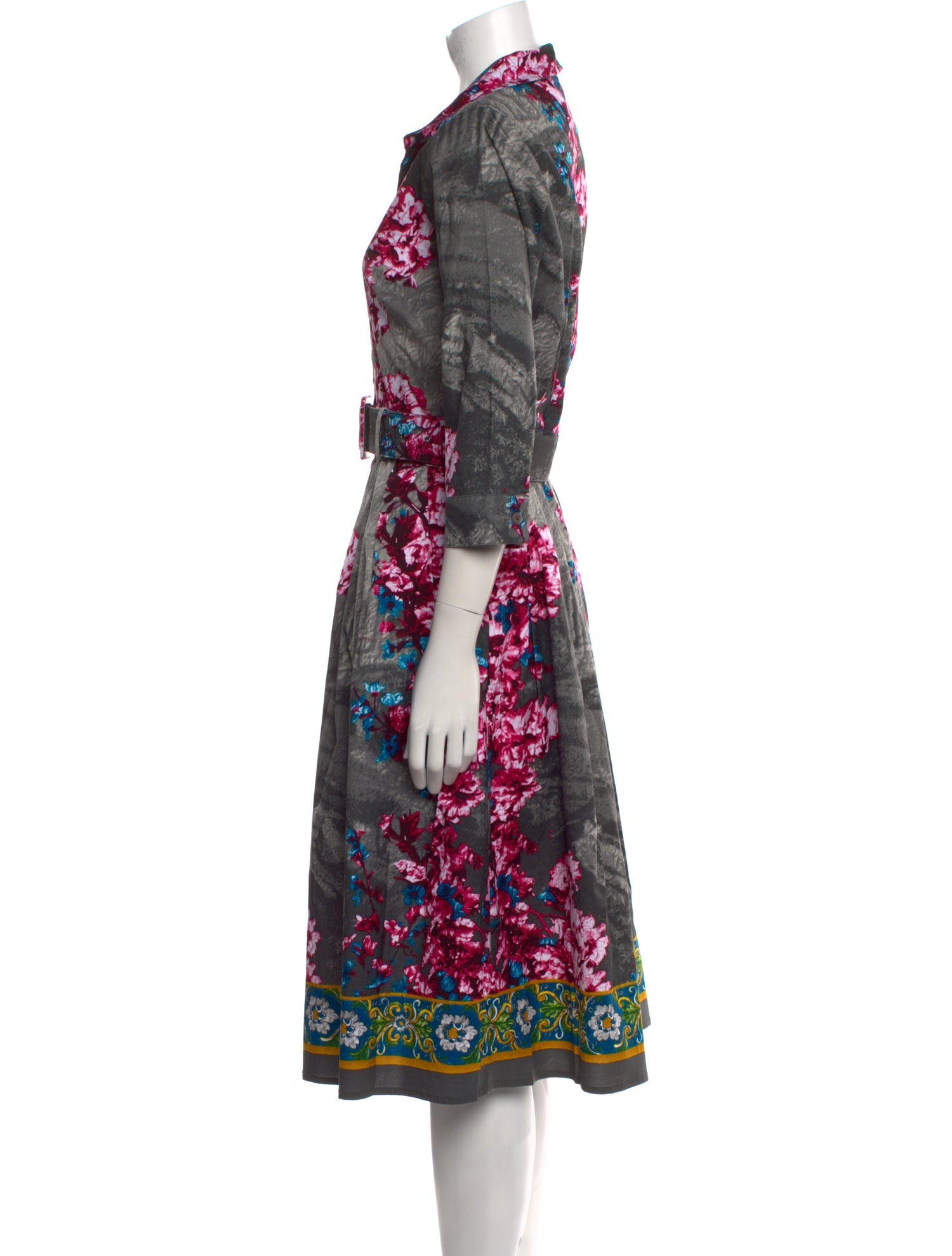 Samantha Sung Printed Midi Length Dress w/ Tags