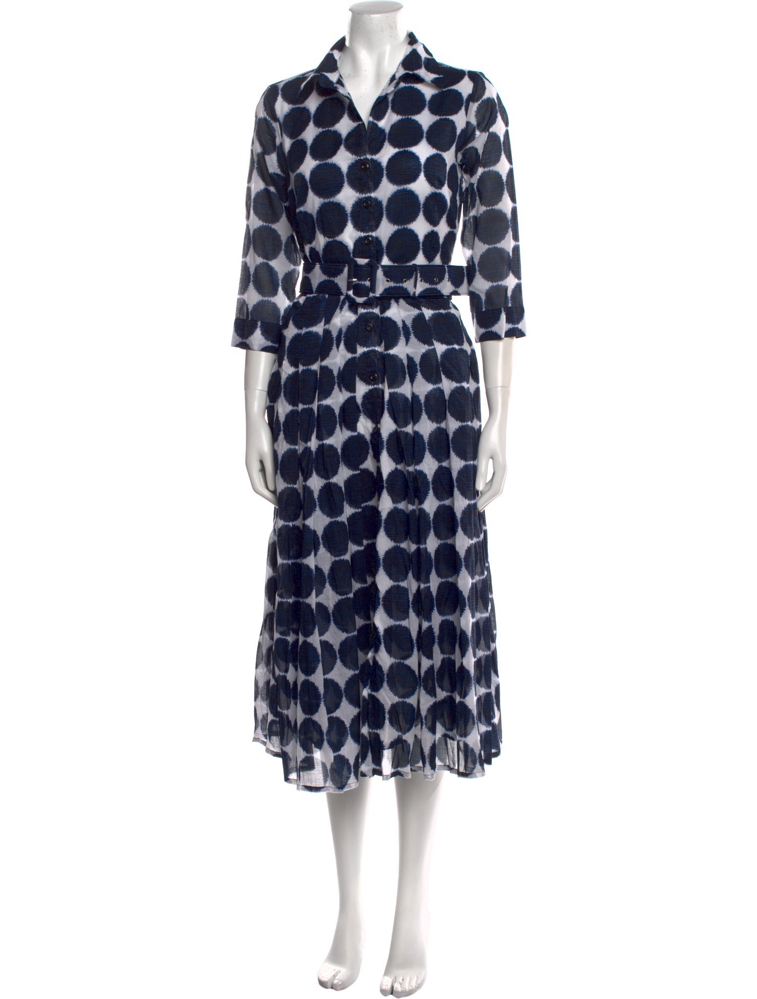 Samantha Sung Polka Dot Print Midi Length Dress w/ Tags