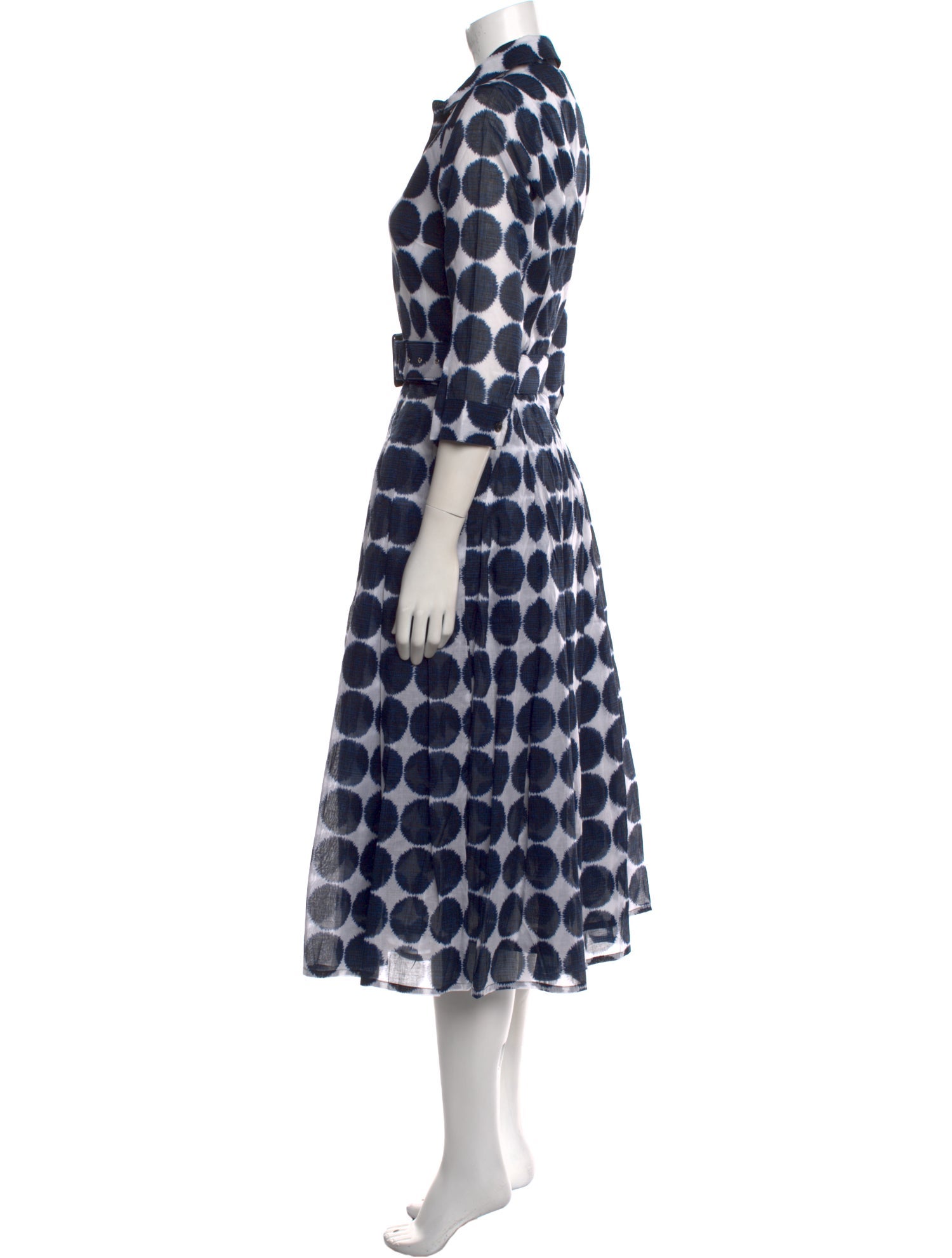 Samantha Sung Polka Dot Print Midi Length Dress w/ Tags