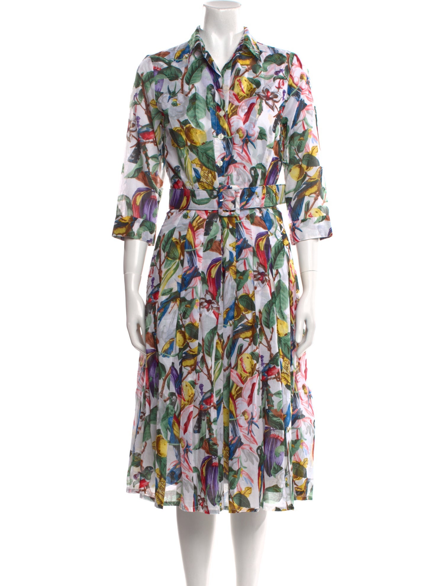 Samantha Sung Printed Midi Length Dress w/ Tags