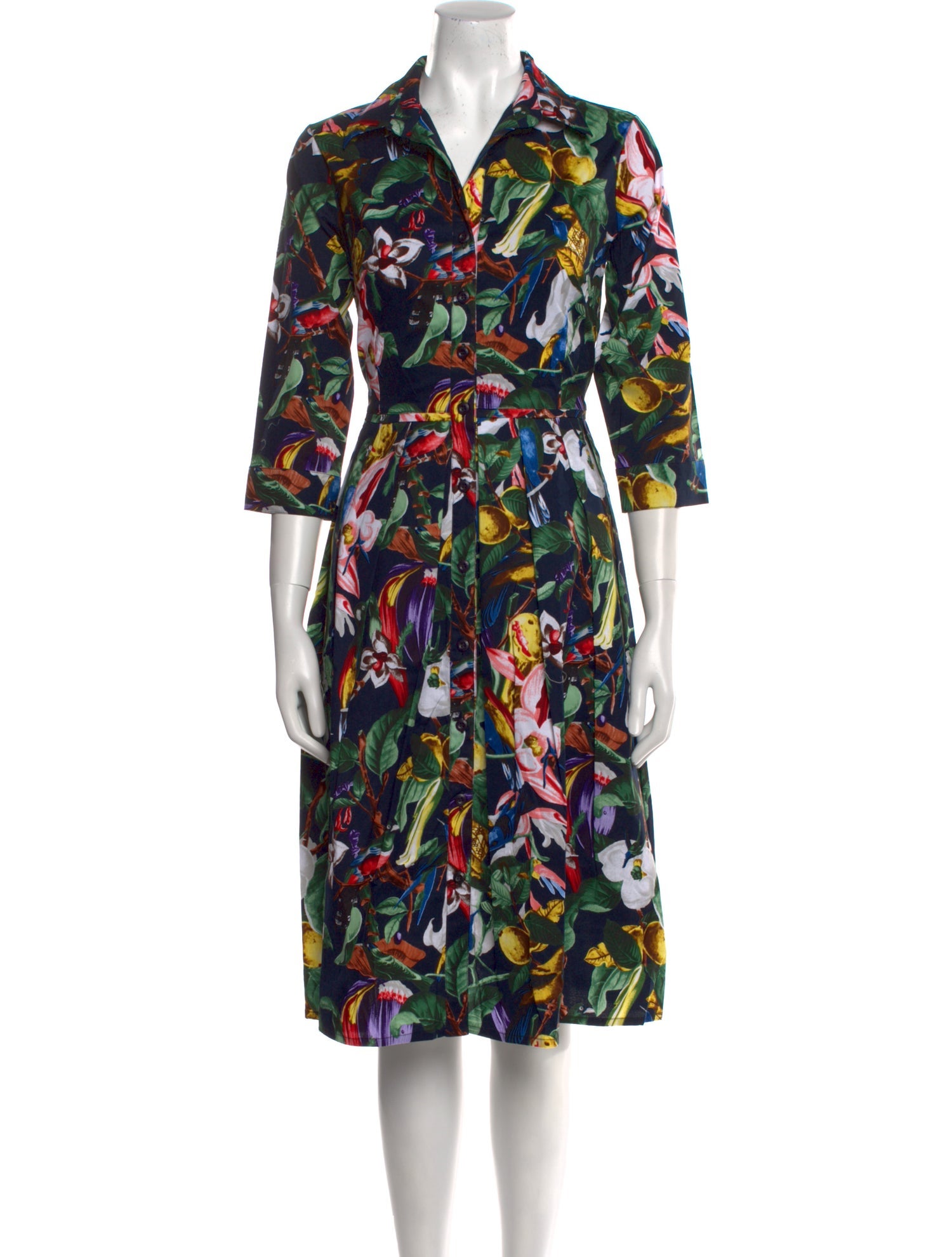Samantha Sung Printed Midi Length Dress w/ Tags