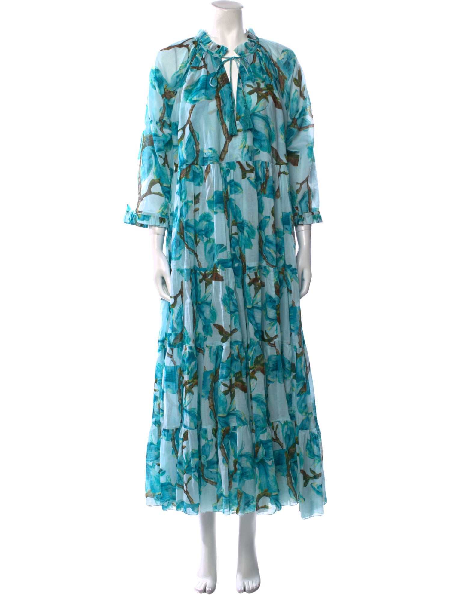 Samantha Sung Floral Print Midi Length Dress