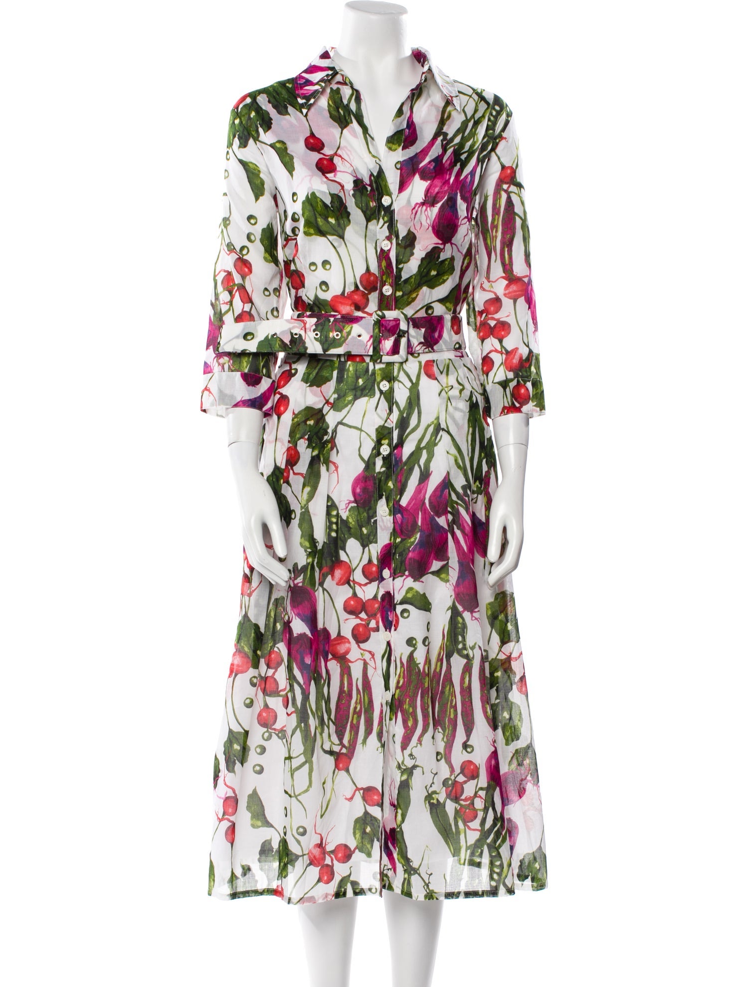 Samantha Sung Floral Print Midi Length Dress w/ Tags