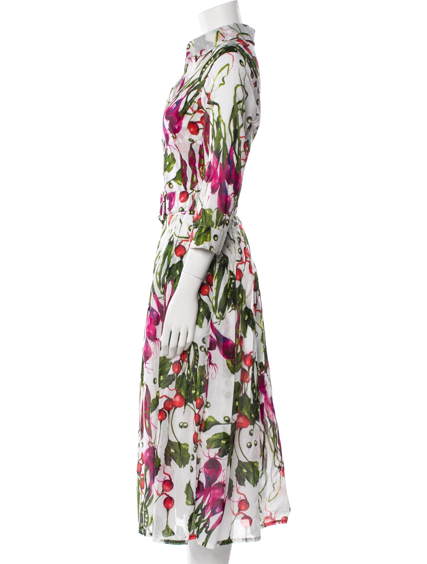 Samantha Sung Floral Print Midi Length Dress w/ Tags